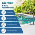  Saftron RTD-448-GG 4 Bend Swimming Pool Mounted Polymer Handrail, Gray (2 Pack)