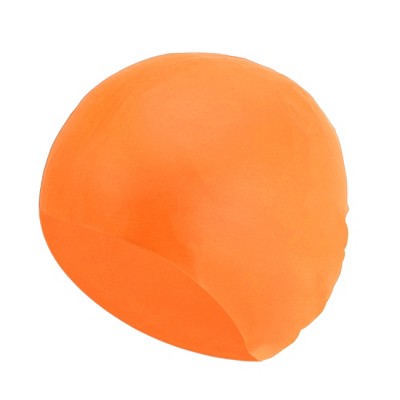  Unique Bargains Silicone Waterproof Solid Color Swim Cap 1 Pc