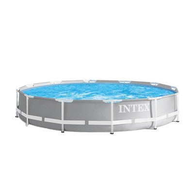  Intex 26711EH 12ft X 30in Prism Frame Above Ground Swimming Pool With 530 GPH GCFI Filter Pump And Robot Vacuum Cleaner Fits Up To 6 People