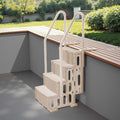  VEVOR Swimming Pool Ladder, 4-Step Double Handrails Stairs With Non-slip Heavy Duty Steps, Max Load Capacity 400 Lbs, For 48-54 In Inground, Taupe