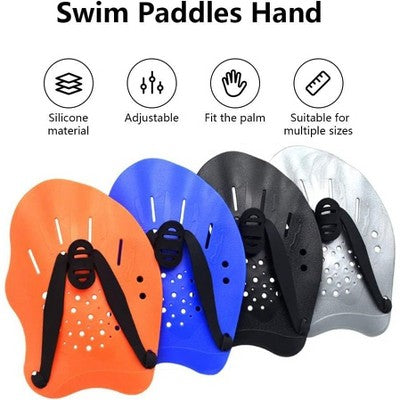  Swimming Hand Paddles With Adjustable Straps – Swim Training Paddles For Adults And Kids, 1 Pair