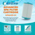  Hurricane 4 Pack HF4H20-01 Advanced Pool And Spa Filter Cartridge Replacement For PSG25P4, Unicel 4CH-20, Filbur FC-0185,White