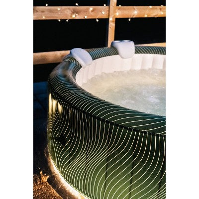  MSpa Meteor Round Bubble Spa With Thermal Cover 245 Gal 164 Electric 110 Volt AC Inflatable Hot Tub