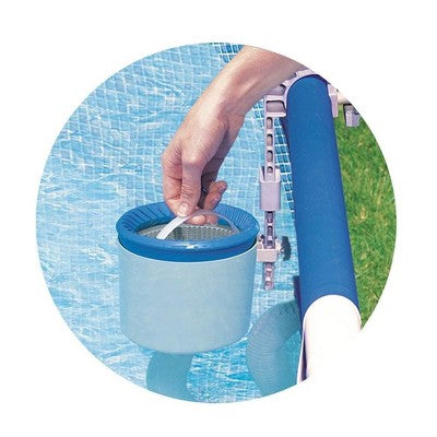  Intex Deluxe Wall Mounted Pool Surface Automatic Skimmer With Removable Strainer Basket For 800+ GPH Pumps, Above-Ground Pool Accessory, 2 Pack
