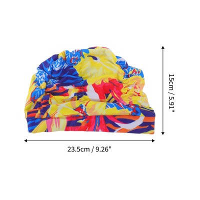  Unique Bargains Polyester Swim Cap 5.91"x9.25" Multicolor 1 Pc
