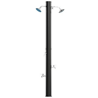  Outsunny 9.2 Gallon Slolar Heated Outdoor Shower With 2 Free-Rotating Shower Heads And 2 Foot Showers