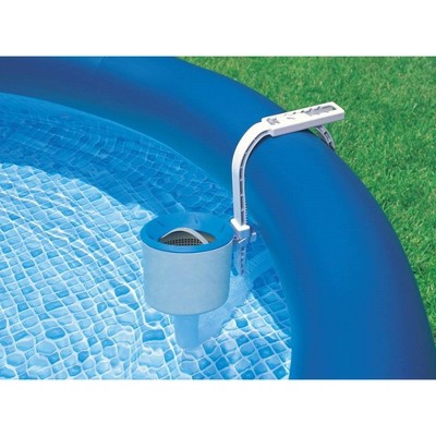  Intex Deluxe Wall Mounted Pool Surface Automatic Skimmer With Removable Strainer Basket For 800+ GPH Pumps, Above-Ground Pool Accessory, 2 Pack