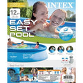  Intex 12ft X 30in Easy Set Pool With 530 GPH Pump & (2 Pack) Filter Cartridge