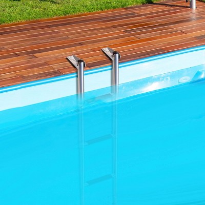  Costway 4-Step Telescoping Boat Ladder Folding Dock Ladder With Non-slip Steps