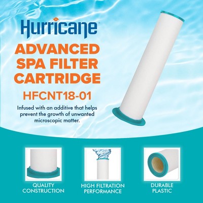  Hurricane HF-CNT18-01 Advanced Pool And Spa Filter Cartridge Inner Pre Filter Replacement For Sundance Series 880 6473-164