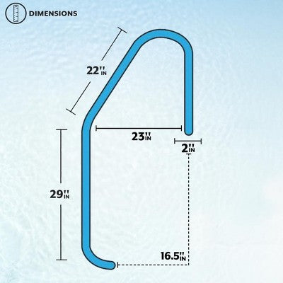  Poolzilla Salt-Friendly Stainless Steel Ladder For In-Ground Swimming Pools