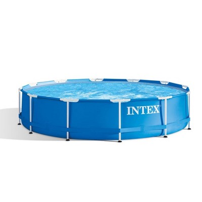  Intex 12 Foot X 30 In. Above Ground Pool & Intex 12 Foot Round Pool Cover