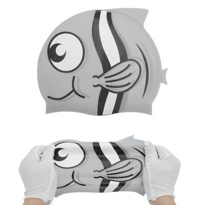  Unique Bargains Kid's Silicone Cartoon Pattern Swim Cap 1 Pc
