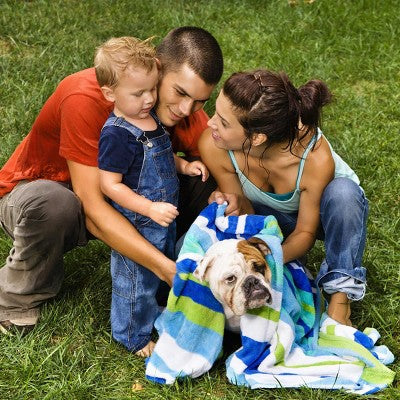  Portable Dog Pool For Large Dogs - Foldable Plastic Bathing Tub With Drain And Carrying Bag For Pets And Backyard Play With Kids By PETMAKER (Blue)