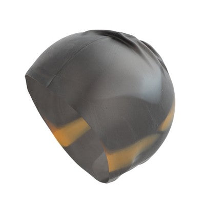  Unique Bargains Silicone Flat Swimming Cap Gray 1 Pc