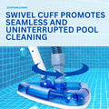  Swimline HydroTools 30 Foot By 1.25 Inch Premium Spiral Wound Swimming Pool Vacuum Hose With Swivel Cuff For Pool Or Spa Water Maintenance, Blue/Black