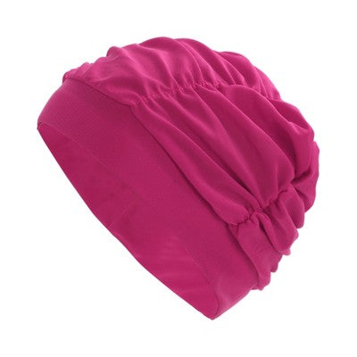  Unique Bargains Nylon Pleated Style Swimming Cap 1 Pc