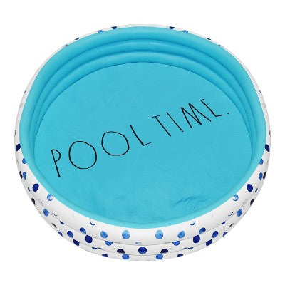 CocoNut Outdoor Rae Dunn 54" Mini/Kiddie Pool - Indigo Polka Dot Patterned
