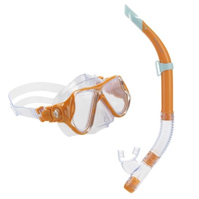  Hawaii Divers Manta Ray Adult Snorkel Combo – Orange (Unisex)