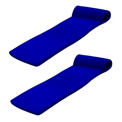  TRC Recreation 2-Pack Sunsation 1.75" Thick Foam Pool Float Lounger, Navy Blue W/ Headrest For Lounging & Sunbathing In Swimming Pools, Beaches &