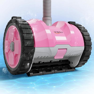  VINGLI Automatic Suction-Side Pool Vacuum Cleaner, Powerful Wall-Climbing Sweeper For Inground Pools, Includes 39.6ft Tangle-Free Hose (Blue&White)