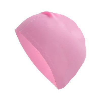  Unique Bargains Women's Silicone Solid Color Swim Cap 1 Pc