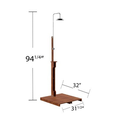  Uruguay Eucalyptus Outdoor Shower - Natural - SEI