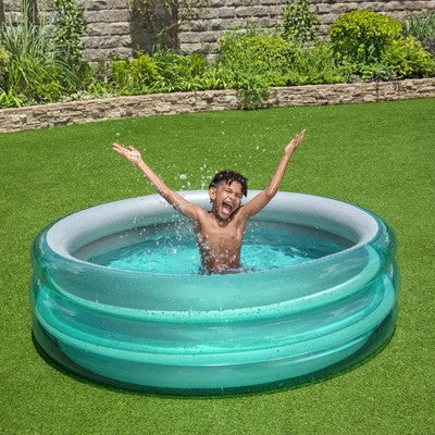  Bestway H2OGO! Big Metallic 3-Ring Inflatable Play Pool (5’7” Diameter)