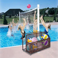  Whizmax Poolside Float Storage, Patio Poolside Float Storage Basket, PE Rattan Outdoor Pool Caddy With Rolling Wheels For Floaties, Patio, Pool