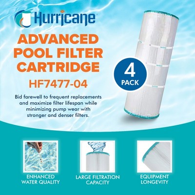  Hurricane Filters Advanced Spa Filter Cartridge For C-7477, PA75SV, FC-1260, Hayward C-570, C3020, C3000, C3000S, And Sta-Rite PRC 75, 16 Pack