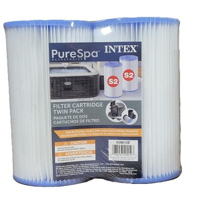  Intex 29012E PureSpa Filter Cartridge Type S2 For Various PureSpa Models 2-Pack