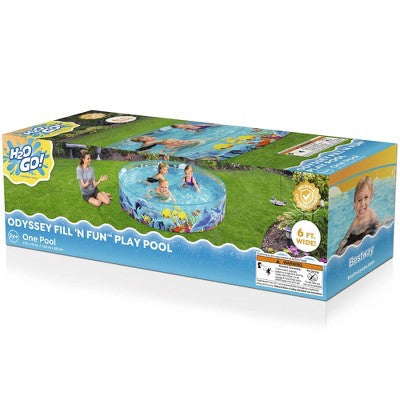  Bestway H2OGO! 6\' X 15" Odyssey Fill \'N Fun Plastic Kids Swimming Pool