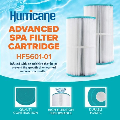  Hurricane HF5601-01 Advanced Spa Filter Cartridge Replacement For PJW-23, Unicel C-5601, Filbur FC-1330, Aero, Caressa, Closed Top