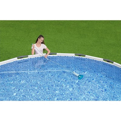  Bestway Flowclear AquaCrawl 88" Pool Vacuum For 15' Above Ground Pools With Removable Debris Bag, Suction Nozzle, Skimmer Head, And Adapters, 2 Pack