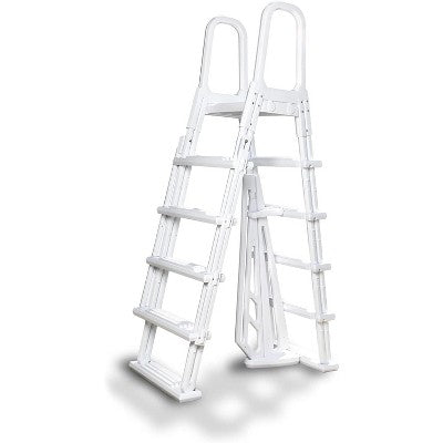  Poolzilla Above Ground A-Frame Flip Up Pool Ladder W/Non Skid Platform - For 48’’ To 54’’ In. Above Ground Pools