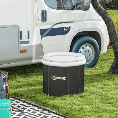 OUTSUNNY Portable Ice Bath Tub, Outdoor Cold Plunge Tub With Thermo Lid, Cover And Carry Bag, For Athletes Recovery And Cold Water Therapy