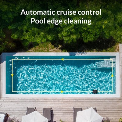  Decksplore Solar-Powered Surface Pool Skimmer Robot - Automatic Floating Cleaner For Leaves/Pollen (Black)