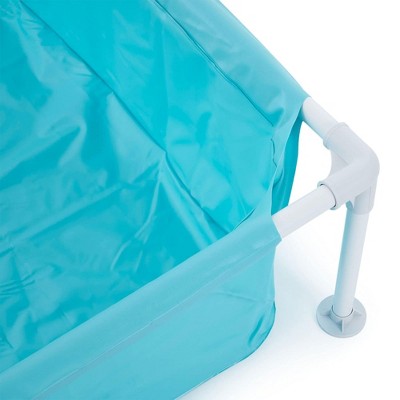  Intex 4 Foot X 12 Inch Miniature Durable Vinyl Outdoor Above Ground Frame Kiddie Swimming And Teaching Baby Pool For Ages 3 And Up, 2 Pack, Blue