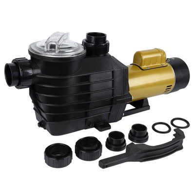 High-Flow Swimming Pool Pump – Single Speed, Self-Priming Pool Pump For Inground & Above Ground Pools, Built-in Strainer Basket & Drain Plug