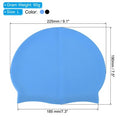  Unique Bargains Silicone Waterproof High-Stretch Adult Swimming Caps 2 Pcs