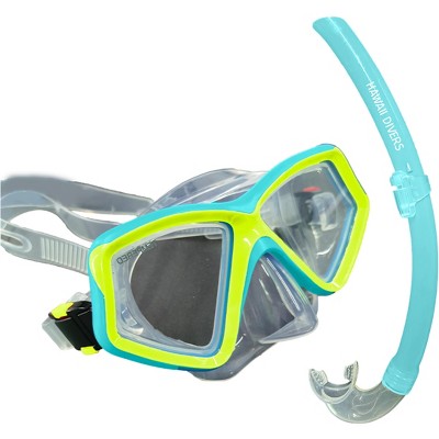  Hawaii Divers Jelly Fish Snorkel Combo - Teal/Yellow(ages 4+)