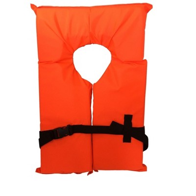  4 Pack Coast Guard Approved Life Jackets For Adults. High Visibility Color Type II Keyhole Life Vest In Classic May West Style.