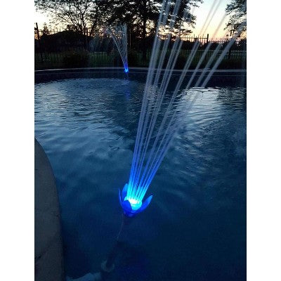  Magic Pool LED Water Powered Swimming Pool Fountain With Color Changing Light Bulb For Swimming Pool Accessories And Pool Decor
