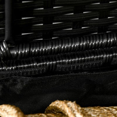  Outsunny Outdoor Deck Box & Shoe Storage, PE Rattan Wicker Towel Rack With Liner For Indoor, Outdoor, Pool, Toys, Garden Tools