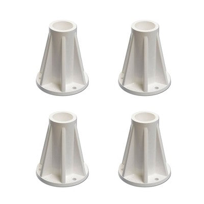  Saftron Polymer 6 Inch Pool Handrails And Ladders Surface Mounting Base (4 Pack)