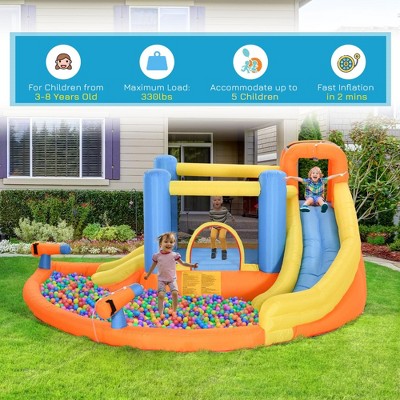  NAYSAYE Above Ground Pool Inflatable Water Slide Bounce House Multi Activity For Kids Backyard Fun, Multicolor, 13.70"*11.80"*6.20"