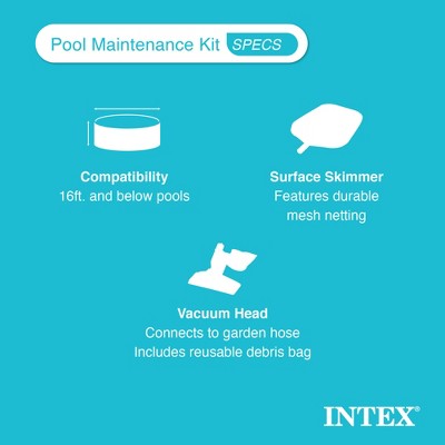  Intex 26711EH 12ft X 30in Prism Above Ground Pool Set W/ Cover & Maintenance Kit