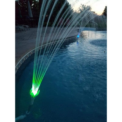  Magic Pool LED Water Powered Swimming Pool Fountain With Color Changing Light Bulb For Swimming Pool Accessories And Pool Decor