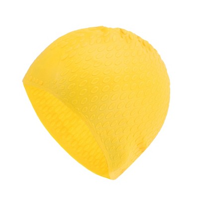  Unique Bargains Silicone Waterproof Embossed Swim Cap 1 Pc