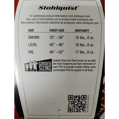  Stohlquist Men's Ebb Lifejacket (PFD) Gray XX-Large (46in - 52in)